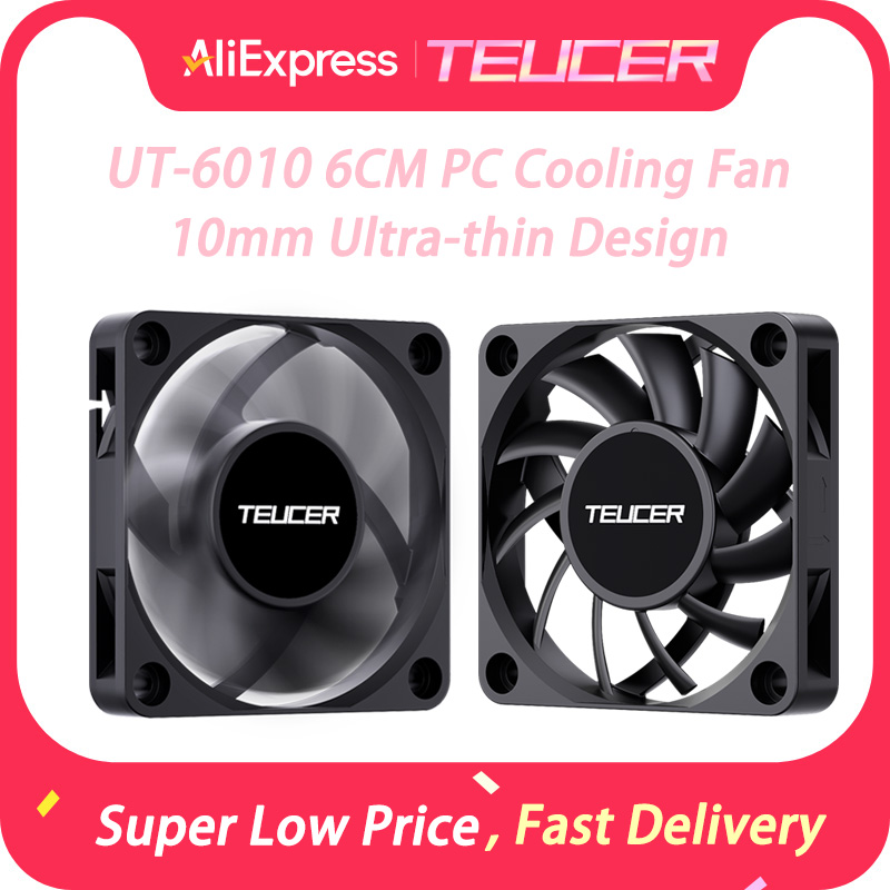 Esports Gaming Fan - TEUCER UT-6010 6 cm ultradünner Lüfter,