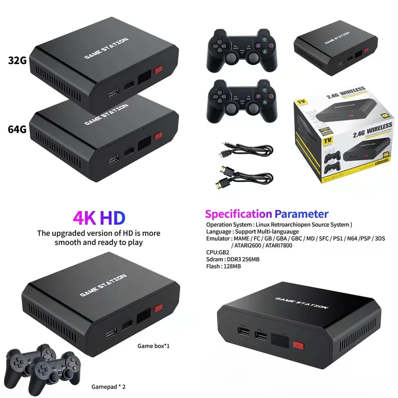 Video Gaming & Esports Usd Acc - M8plus HD Videospielkonsole 2,4G Dual Wireless