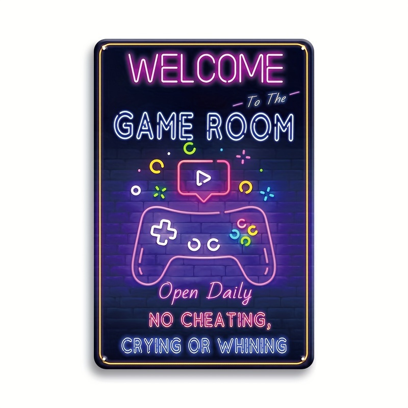 Video Gaming & Esports Usd Acc - Willkommen im Game Room Metallschild –