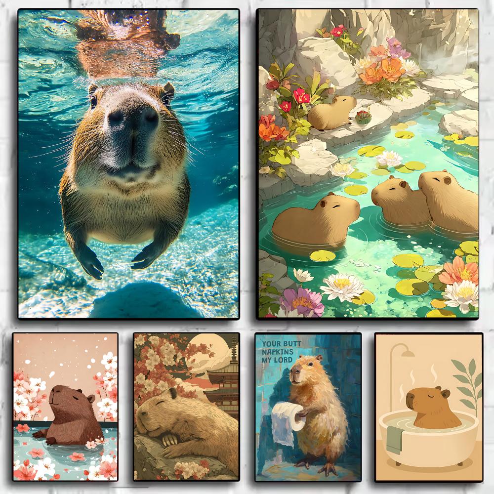 Esports Gaming Lounge - Healing Capybara Poster, Kunstposter, HD, wasserfest,