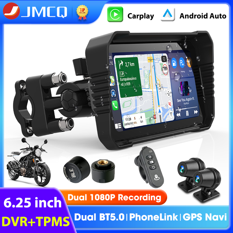 Dual Monitor Stand - 6,25 zoll Carplay Bildschirm Motorrad GPS