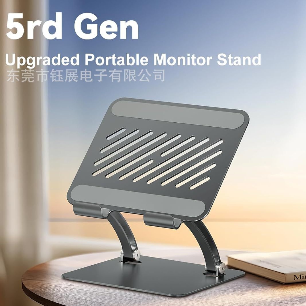 Dual Monitor Stand - Tablet-Halterung, verstellbarer Aluminium-Tischständer mit zwei Stangen,