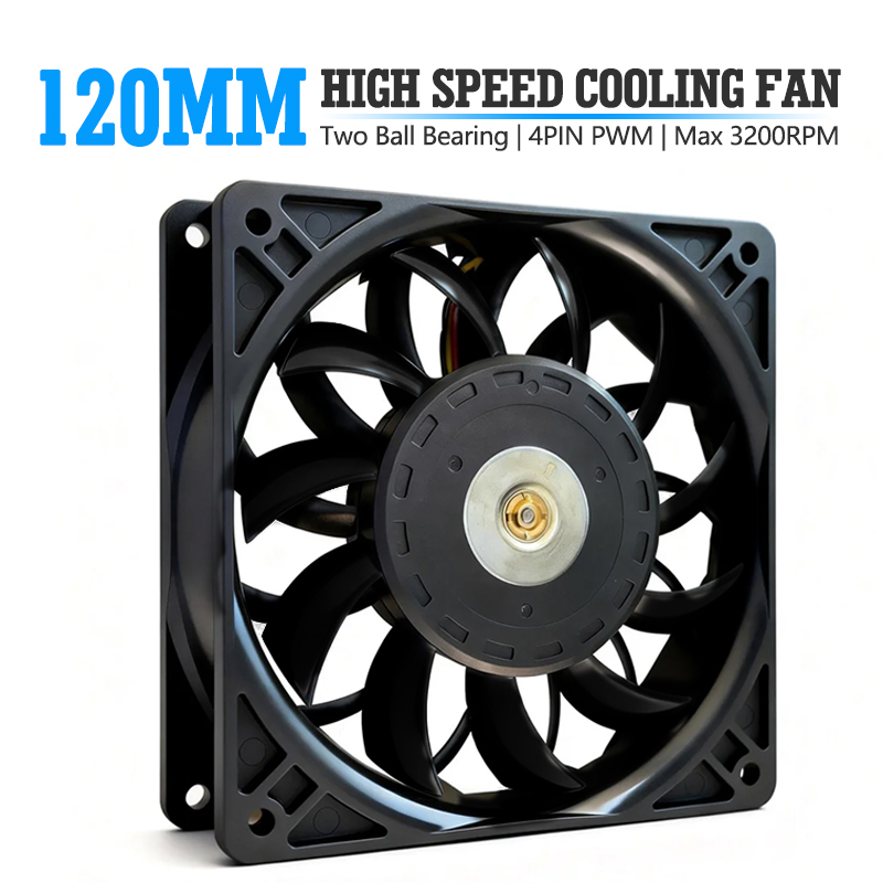 Esports Gaming Fan - JUMPEAK 12V Zwei-Kugellager 12025 120mm PC-Lüfter