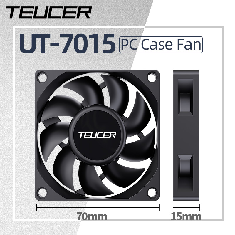 Esports Gaming Fan - Teucer UT-7015 7 cm Chassis-Lüfter, hydraulisches