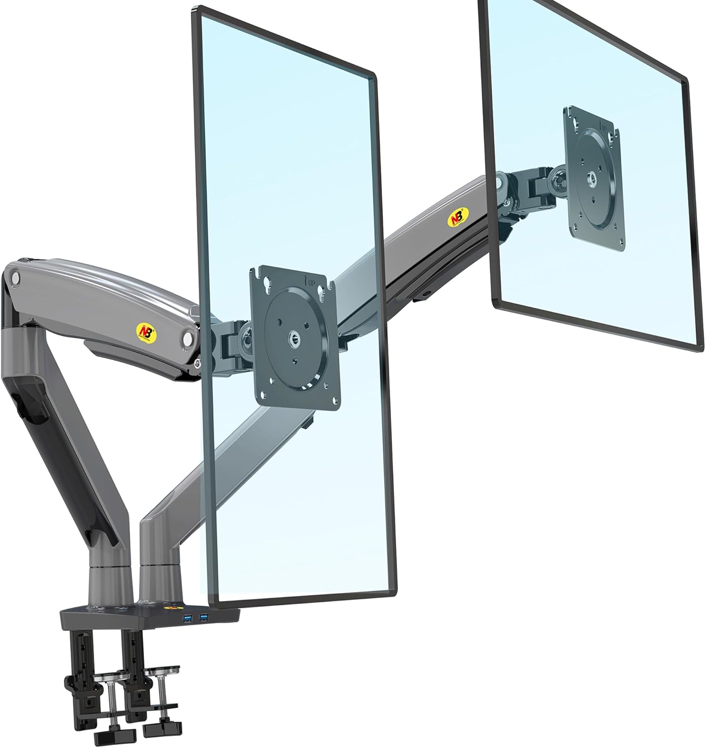 Dual Monitor Stand - NB North Bayou Dual-Monitor-Tischhalterung, voll beweglicher,