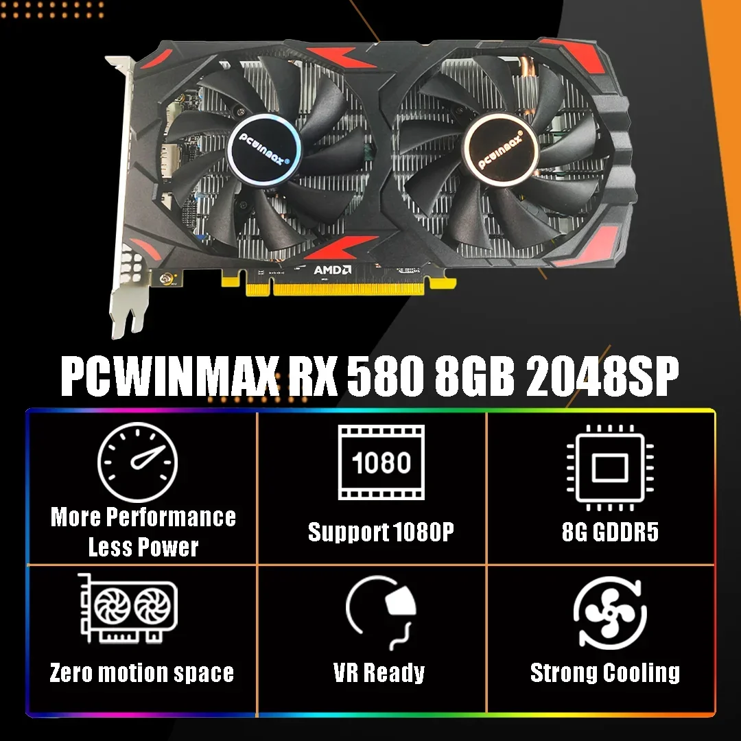PCWINMAX Radeon RX 580 2048SP  – Video Gaming & Esports Usd Acc Bewertung und Preis