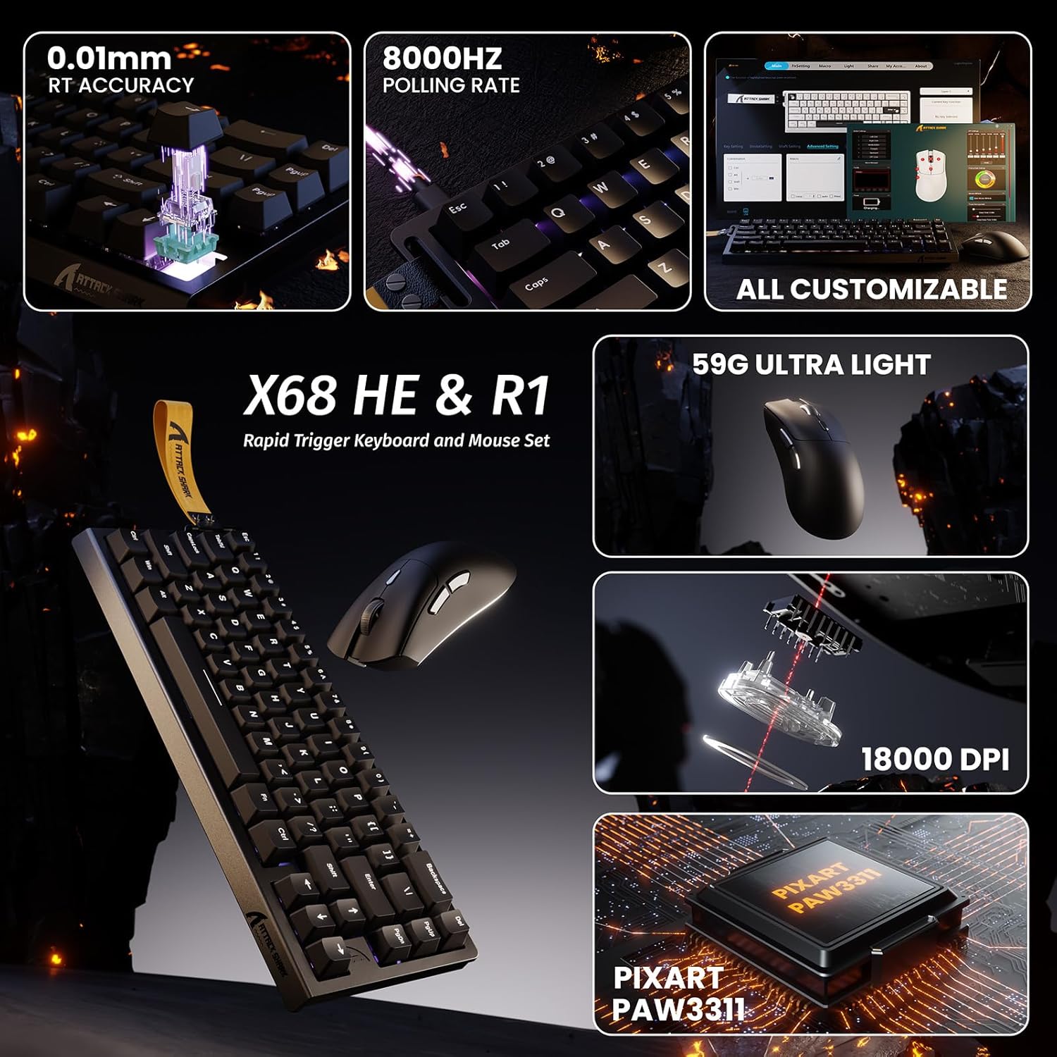 ATTACK SHARK X68 HE Magnetisch – Esports Gaming Uk Bewertung und Preis