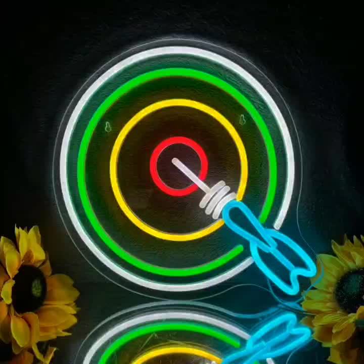 Bullseye Dart Neon-Schild Dimm – Esports Gaming Lounge Bewertung und Preis