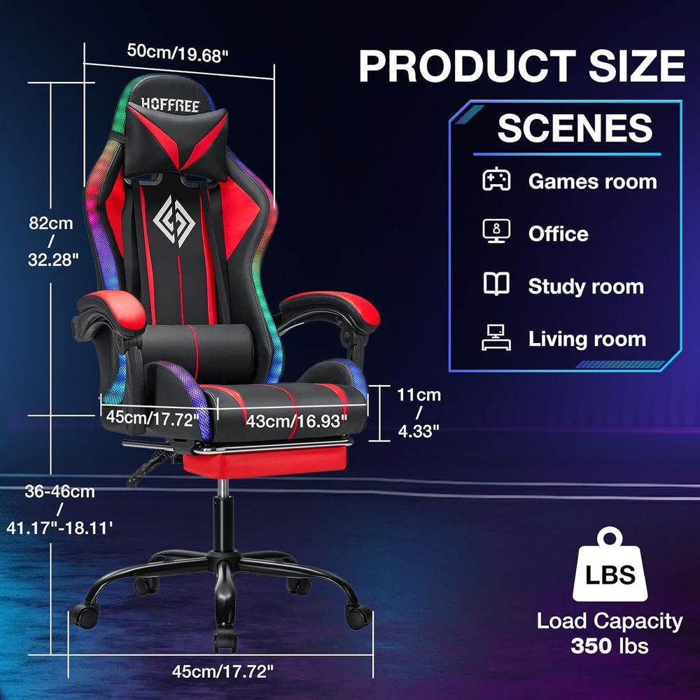RGB-Gaming-Stuhl mit Bluetooth – Video Gaming & Esports Usd Acc Bewertung und Preis