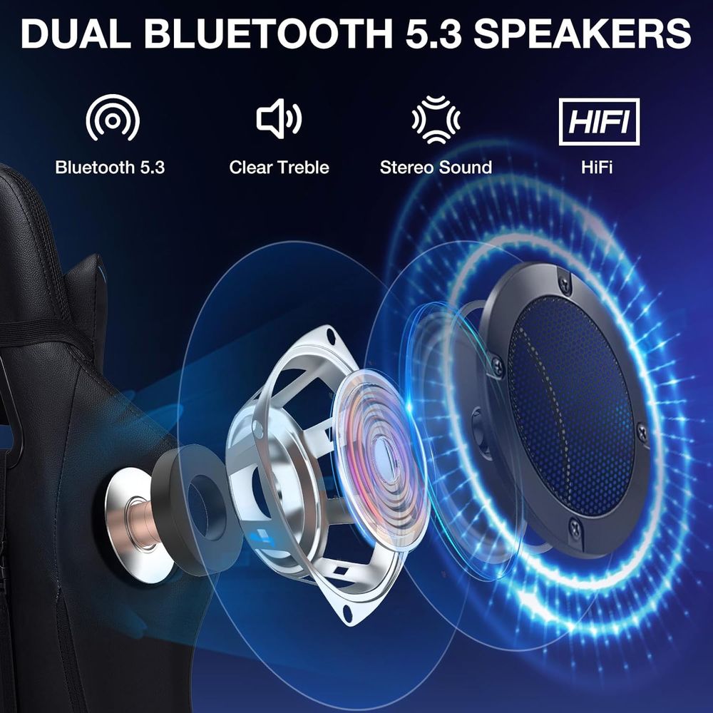 RGB-Gaming-Stuhl mit Bluetooth – Video Gaming & Esports Usd Acc Bewertung und Preis