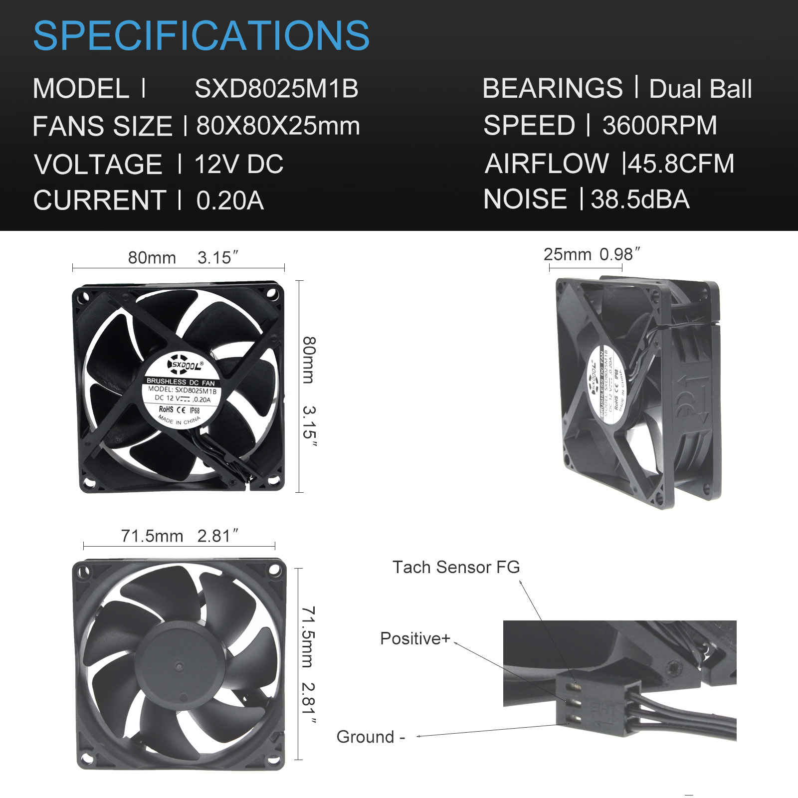 SXDOOL 80 mm DC 12 V wasserdic – Esports Gaming Fan Bewertung und Preis