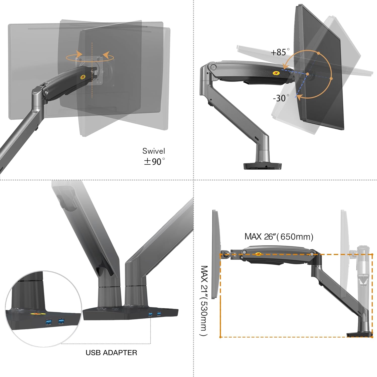 NB North Bayou Dual-Monitor-Ti – Dual Monitor Stand Bewertung und Preis