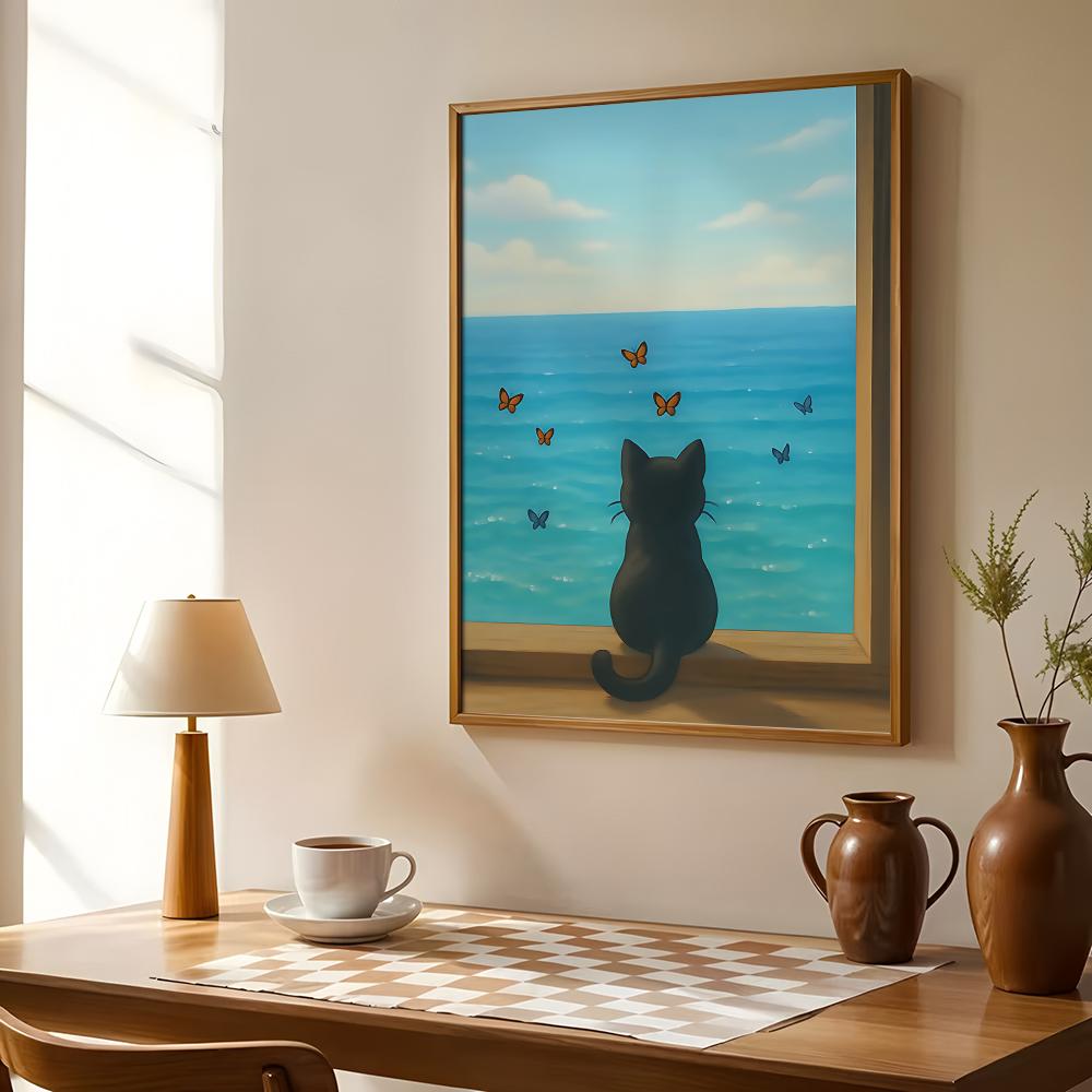 Poster mit Katze am Strand, rü – Esports Gaming Lounge Bewertung und Preis