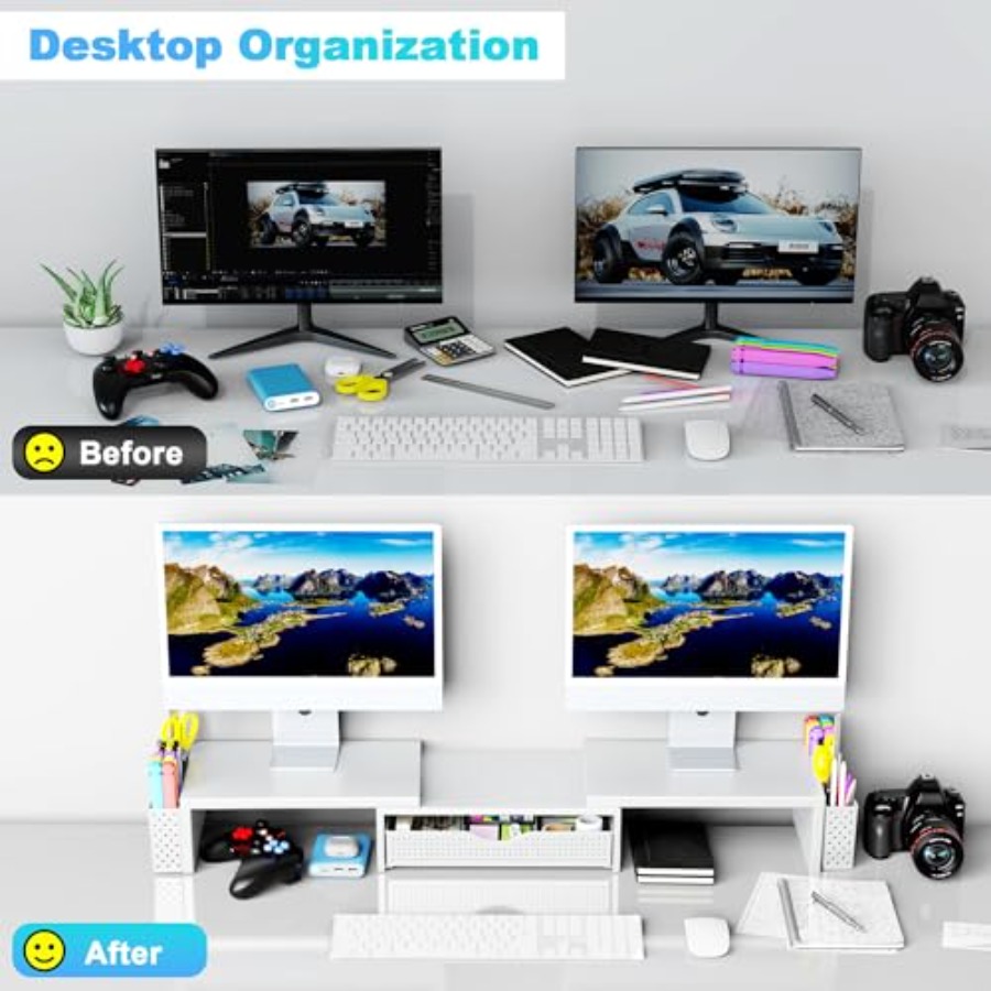 Metall-Schreibtischorganizer u – Dual Monitor Stand Bewertung und Preis